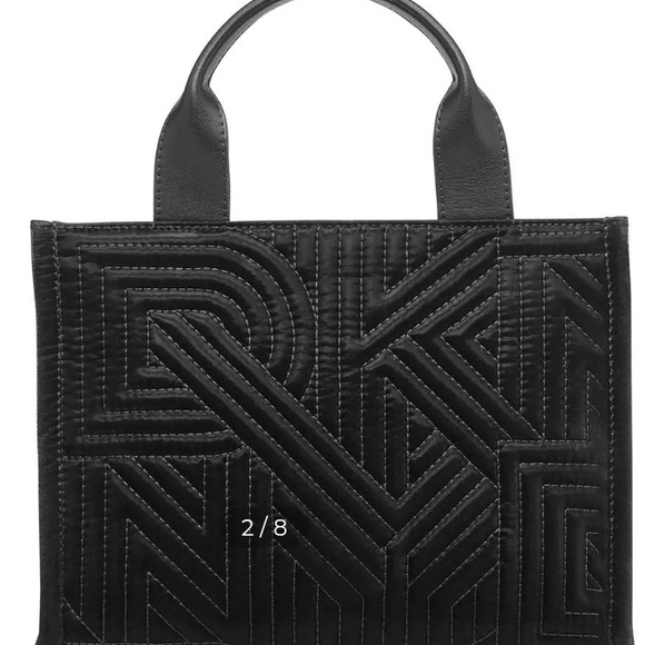 Dkny Handbags - DKNY Black Quilted Logo Tote